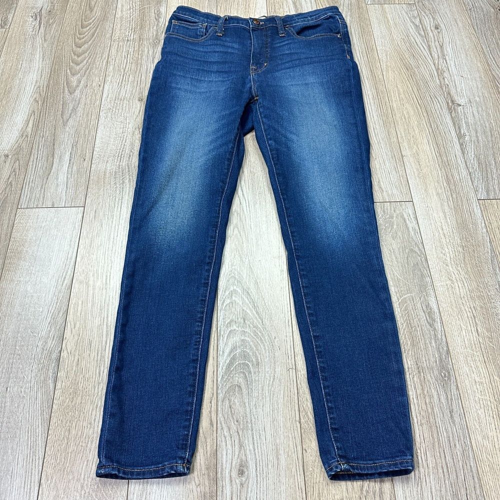 madewell 9 mid rise skinny jeans womens 29 dark wash blue‎ stretch denim